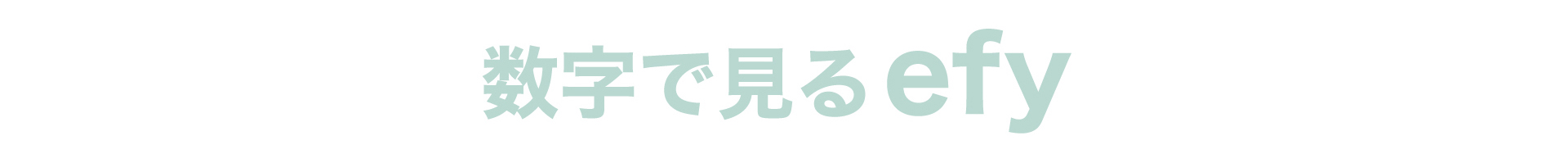 数字で見るefy